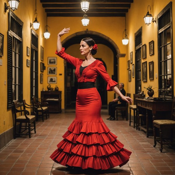 Quels hébergements en Andalousie offrent des cours de danse flamenco et des visites de musées?
