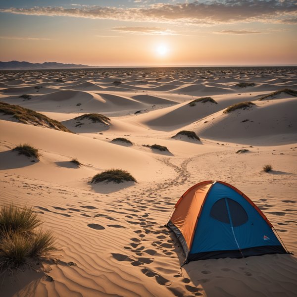 Quels sont les conseils pour camper en toute sécurité dans une région de dunes mouvantes?